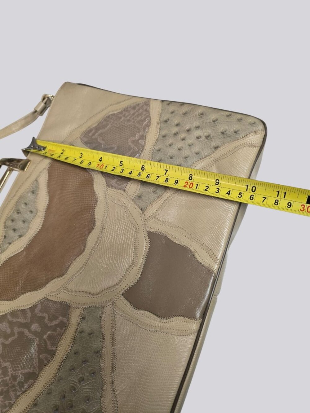 Vintage 60s Original by Caprice Patchwork Vinyl Frame Handbag Purse USA Made - Picture 15 of 16